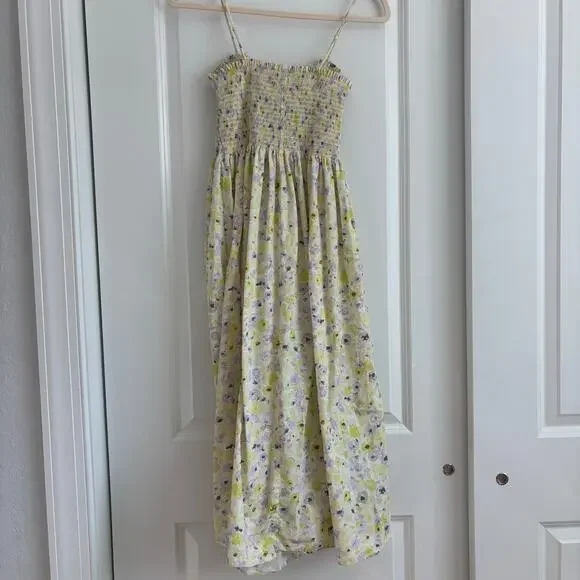 Bundle of (2) Floral Sundresses Sz S Feminine Smocked H&M / Who What Wear - Picture 11 of 13